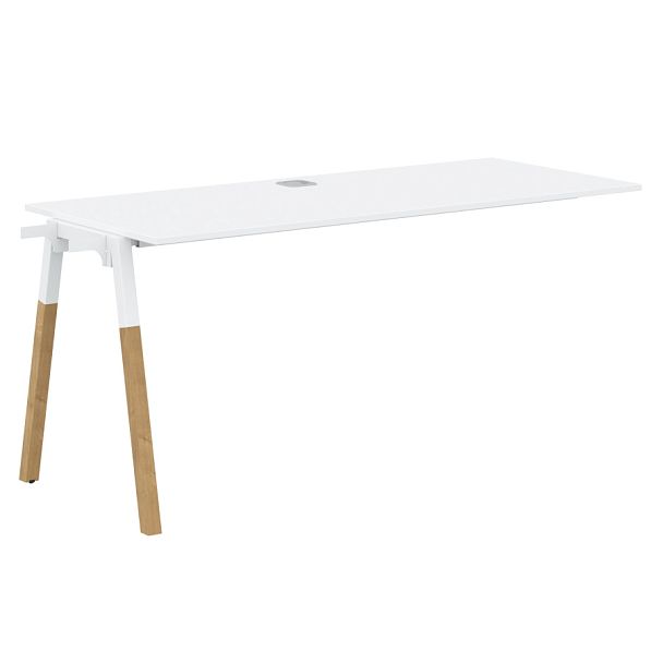 Стол приставной FIST 1567 Белый Премиум/Белый-Бук 1580х670х733 FORTA - Вид 1