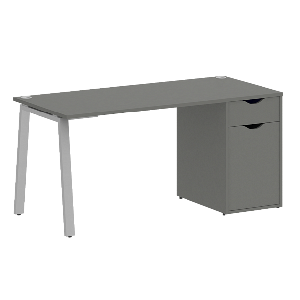 Home Office Стол письменный VR.SP-3-158.1.A Металлик/Серый металл 1580*720*750 - Вид 1