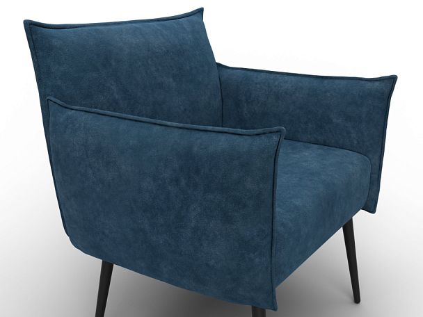 Кресло Лига-083 Велюр синий - Вид 3