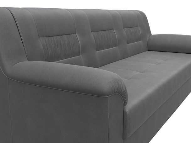 Диван прямой Карелия Искусственная замша серый - Вид 4