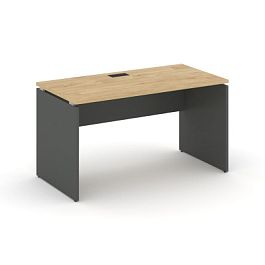 Стайл Проджект Стол письменный SN-D.SP-003 Тиквуд Светлый/Антрацит NEW/Черная Заглушка 1380*600*750 - Фото предпросмотра