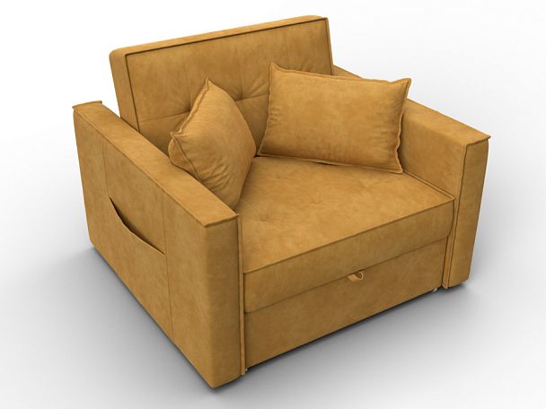 Кресло-кровать Лига-104 (80) Велюр желтый - Вид 6