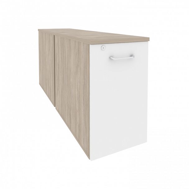 Тумба двойная низкая "Onix" O.VTPO-2.8 дуб аттик/белый - Вид 1