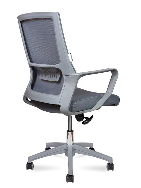 Кресло офисное / Max LB grey / серый пластик / серая сетка / серая ткань - Вид 4