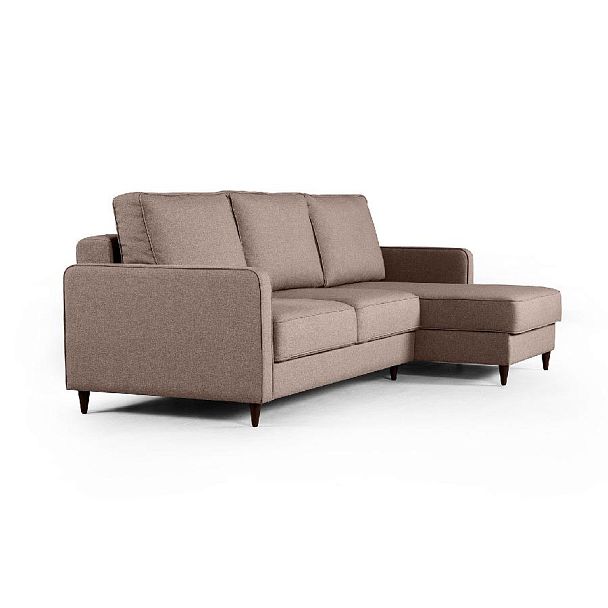 Oslo диван-кровать с шезлонгом рогожка серый - Вид 2