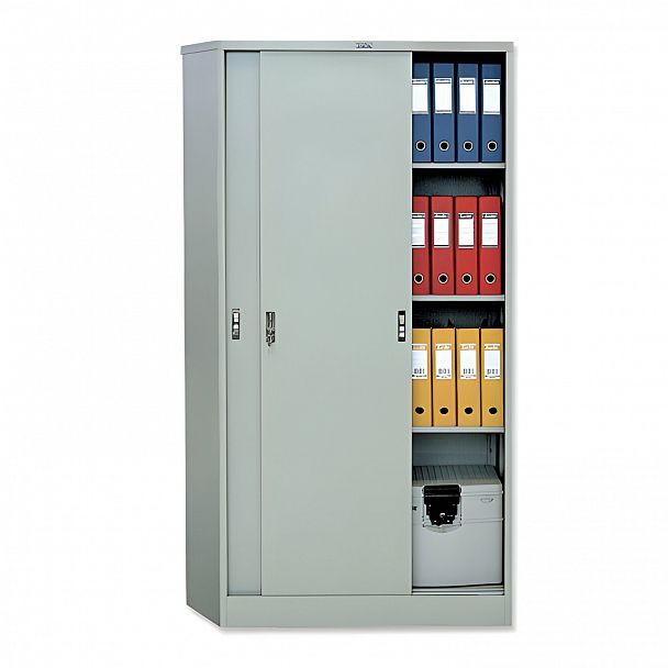 Шкаф металлический офисный купе ПРАКТИК "АМТ-1891", 1830х915х458 мм, 48 кг, 3 полки, разборный, AMТ-1891 - Вид 2