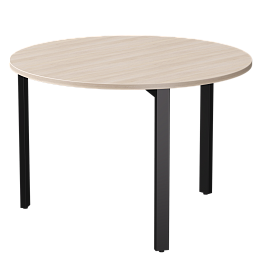 Стол переговорный Everprof EVO D1100 1100x755 Дуб Соната/Черный - Фото предпросмотра