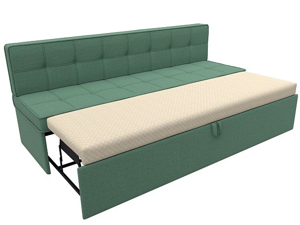 Диван кухонный прямой Техас Рогожка зеленый - Вид 7