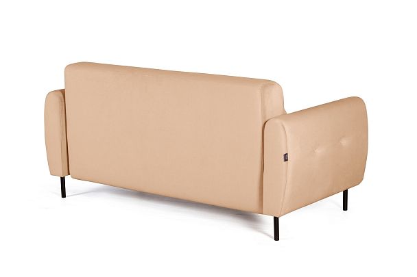 Siena диван-кровать прямой с подлокотниками, бархат бежевый 5 - Вид 5