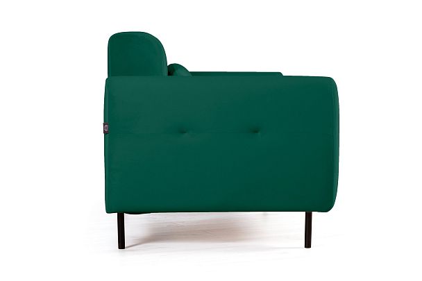 Siena диван-кровать прямой с подлокотниками, бархат зеленый 19 - Вид 3