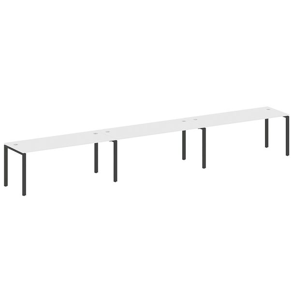 Metal System Р. ст. на 3 раб. места на П-образном м/к БП.СМ-3.5 Белый/Антрацит металл 5400*720*750 - Вид 1