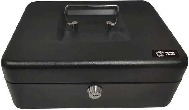 Ящик для денег Cactus CS-CB-003 90x250x180мм ключевой графитовый сталь 1.367кг - Вид 1