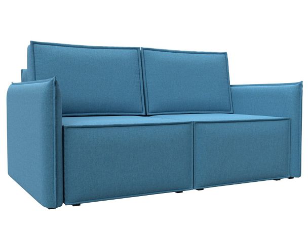Диван прямой Либерти мини Рогожка голубой - Вид 1