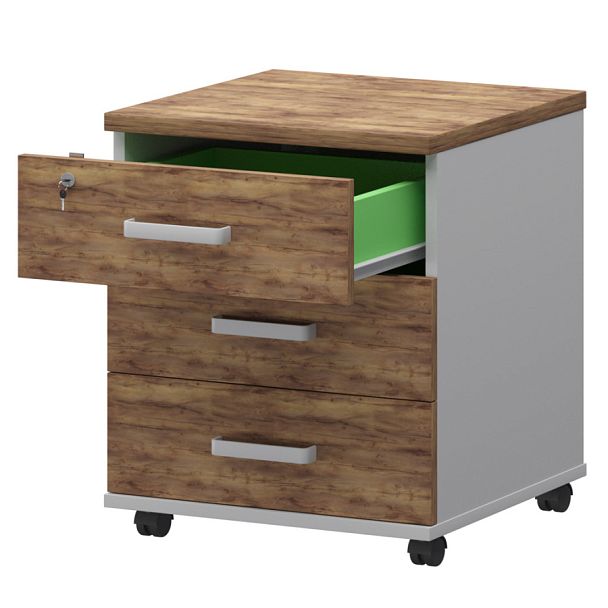 Тумба подкатная СМТ-3ПЦ Тип2 Белый/Таксония 434x450x620 Смарт - Вид 1