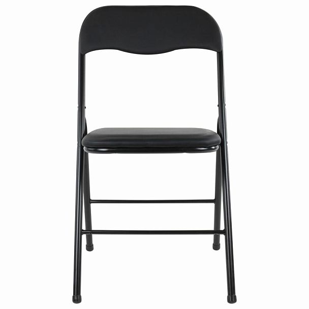 Стулья складные BRABIX "Golf CF-007", КОМПЛЕКТ 2шт., черный каркас, кожзам черный, 533029 - Вид 6