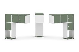 Concept Надставка низкая CN.DNN-002 Кобо/Белый Бриллиант/Металл Белый 1099*365*1130 - Фото предпросмотра