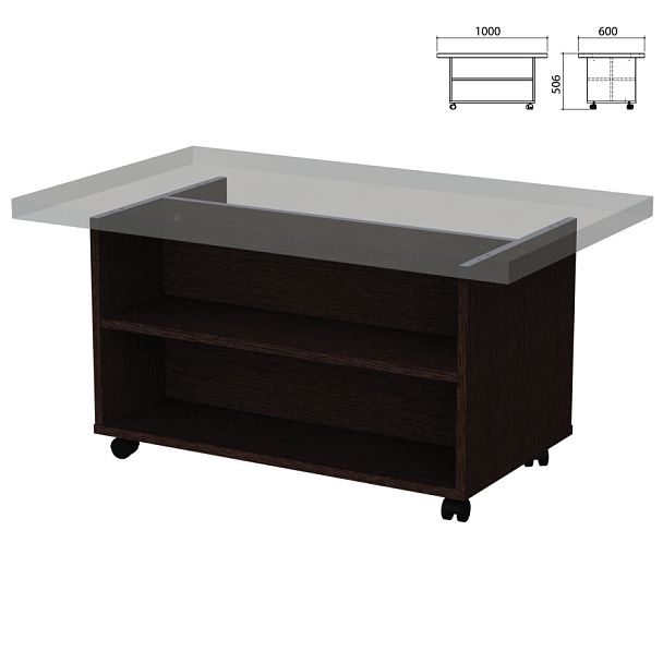 Каркас стола журнального "Приоритет" (1000х600х506 мм), венге, К-908, К-908 венге - Вид 1