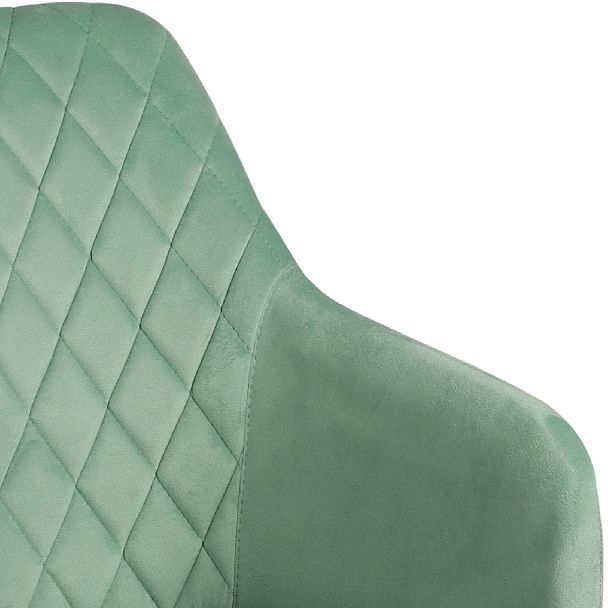 Барное поворотное кресло Барли К, Confetti aquamarine/черный - Вид 9