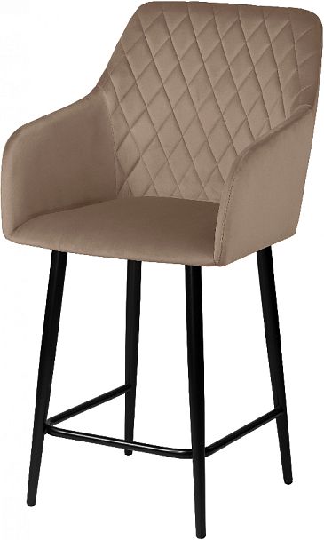 Комплект полубарных поворотных кресел Барли К, Confetti latte/черный, 2 шт. - Вид 2