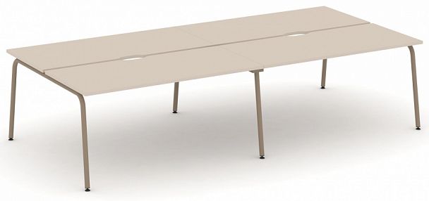 Рабочая станция на 4 места "ESTETICA" ES.D.RS-4.4-VK Капучино - Вид 1