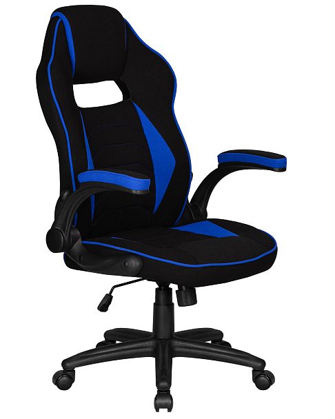 Кресло игровое DOBRIN RICK (черно-синяя ткань) - Вид 2