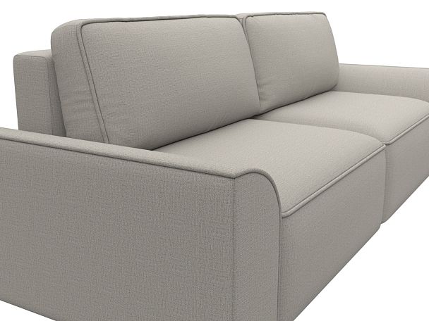 Диван прямой Лига-048 НПБ Рогожка бежевый - Вид 4