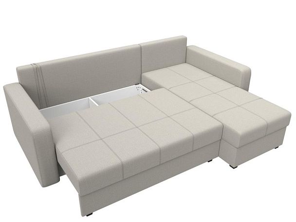 Диван угловой Ливерпуль Лайт правый угол Рогожка бежевый - Вид 7