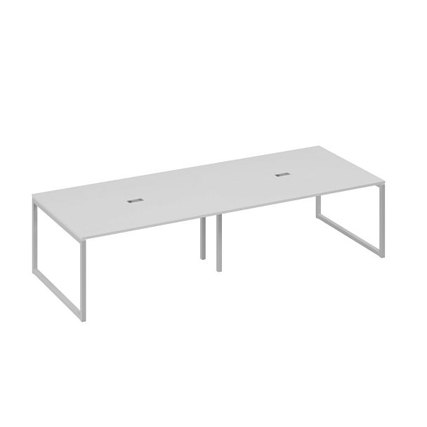 Стол 320 переговорный с металлокаркасом QUATTRO A4 А4 Б4 133-2 БП серый / металлокаркас серый - Вид 1