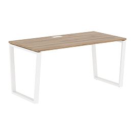Стол прямой EVST 1580 Дуб Денвер светлый/Белый 1560х800х750 EDIS - Фото предпросмотра