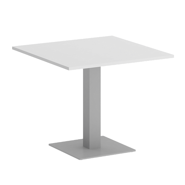 Home Office Стол квадратный VR.SP-5-90.2 Белый бриллиант/Серый металл 900*900*753 - Вид 1