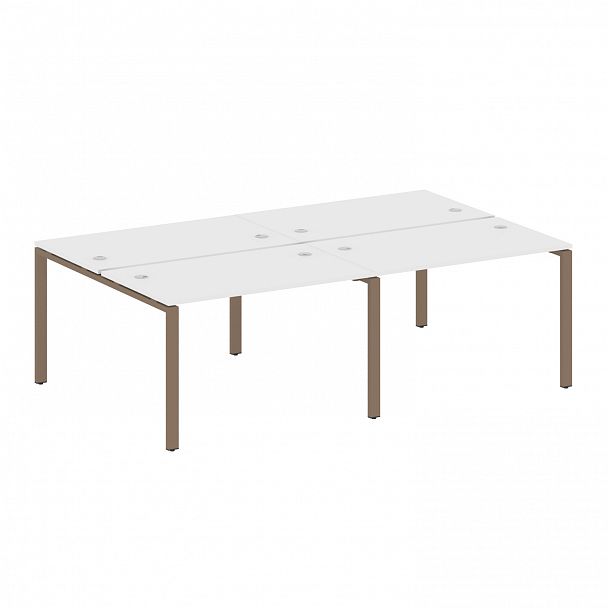 Рабочая станция "Metal System" БП.СМ-4.2 белый/мокко - Вид 1