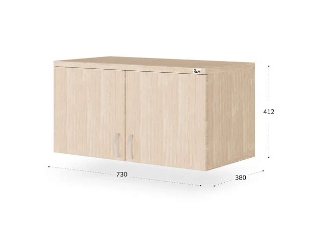 UNITY РАЗ-02 ДУБ СОНОМА Антресоль закрытая низкая 730х380х412 - Вид 2