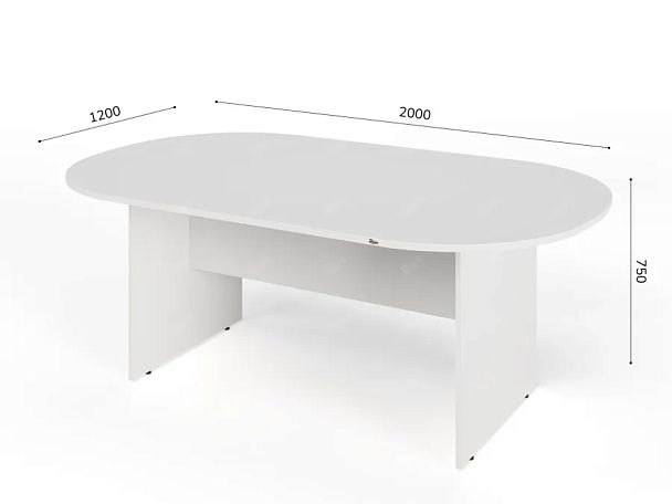 ЛАЙТ / LIGHT RLG010-20x12 Конференц-стол 200x120x75 Белый - Вид 5
