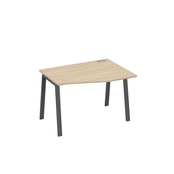 Стол эргономичный правый "Техно" на металлокаркасе TRE A4 А4 Б3 062 БП дуб скандинавский / металлокаркас антрацит - Вид 1