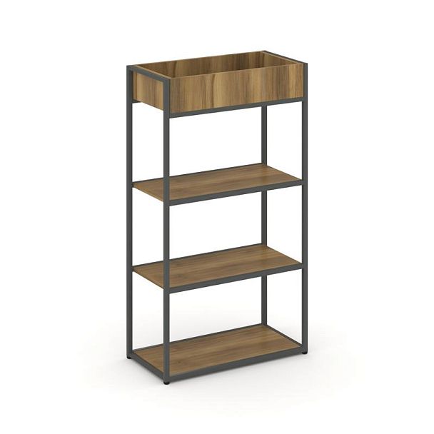 Rift Стеллаж металлический высокий приставной RF.STM-002 Сандал Янтарный/Металл Антрацит 696*350*1250 - Вид 1