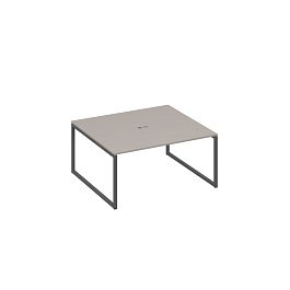 Стол переговорный 160 на каркасе QUATTRO A4 А4 Б4 136 БП мокко премиум / металлокаркас антрацит - Фото предпросмотра