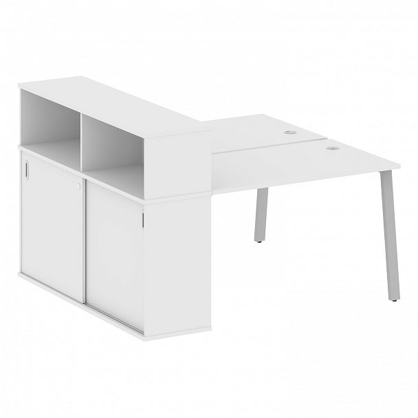 Рабочая станция "Metal System" БА.РС-СШК-2.2 белый/серый - Вид 1