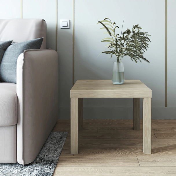 Стол журнальный "Лайк" аналог IKEA (550х550х440 мм), дуб светлый - Вид 5