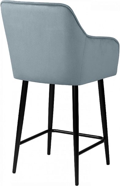 Комплект полубарных поворотных кресел Мони К, Confetti dusty blue/черный, 4 шт. - Вид 5