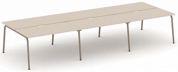 Рабочая станция на 6 мест "ESTETICA" ES.D.RS-6.3-VK Капучино - Вид 1