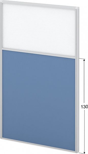 Модуль комбинированный "Мобильные офисные перегородки «Логика»" ПК-ЛГ-МДК200х120/130П/Д-В1-536 голубой - Вид 1