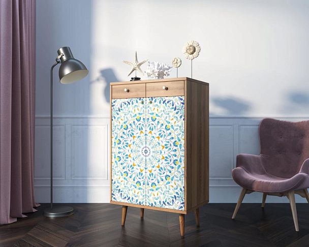 Комод Berber два ящика и дверки 46 принт арт BB46/Print_46 - Вид 3