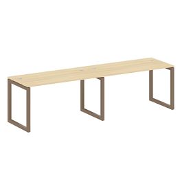 Metal System Quattro Р. ст. на 2 раб. места на О-образном м/к 50БО.СМ-2.3 Акация/Мокко металл 2800*720*750 - Фото предпросмотра
