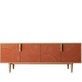 Комод под TV с четыремя дверками Line R21/red - Фото предпросмотра