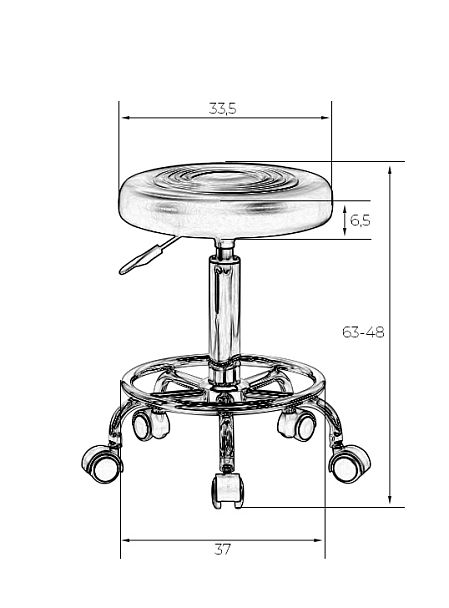 Табурет мастера DOBRIN BILLY BLACK (чёрный) - Вид 5