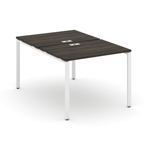 Concept Рабочая станция на 2 места CN.DRS-001 Дуб Мали/Металл Белый 980*1480*750 - Вид 1