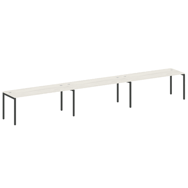 Metal System Quattro Р. ст. на 3 раб. места на П-образном м/к 40БП.СМ-3.5 Дуб наварра/Антрацит металл 5400*720*750 - Вид 1