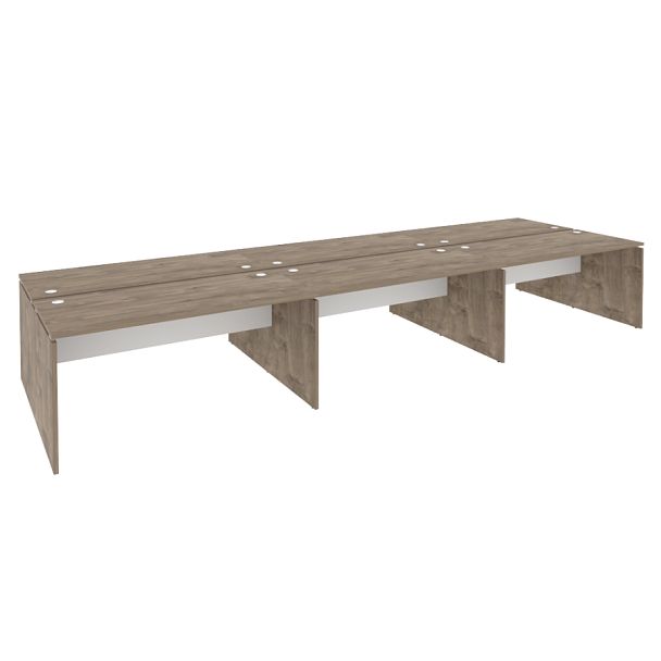 Onix Рабочая станция O.D.RS-6.4.7 Тиквуд темный/Белый бриллиант 4740*1475*750 - Вид 1