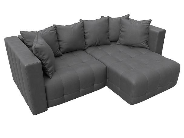 Диван угловой Лига-052 НПБ угол универсальный Замша серый - Вид 6