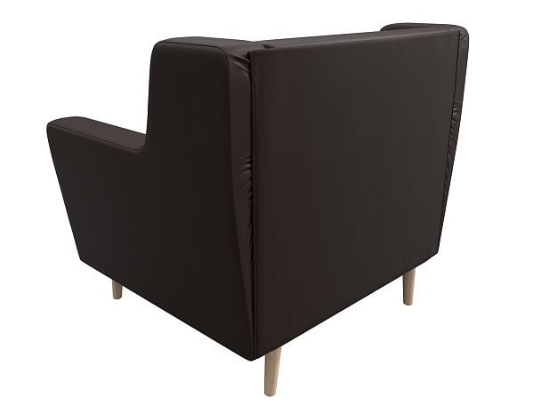 Кресло Брайтон (полностью экокожа коричневая) - Вид 6